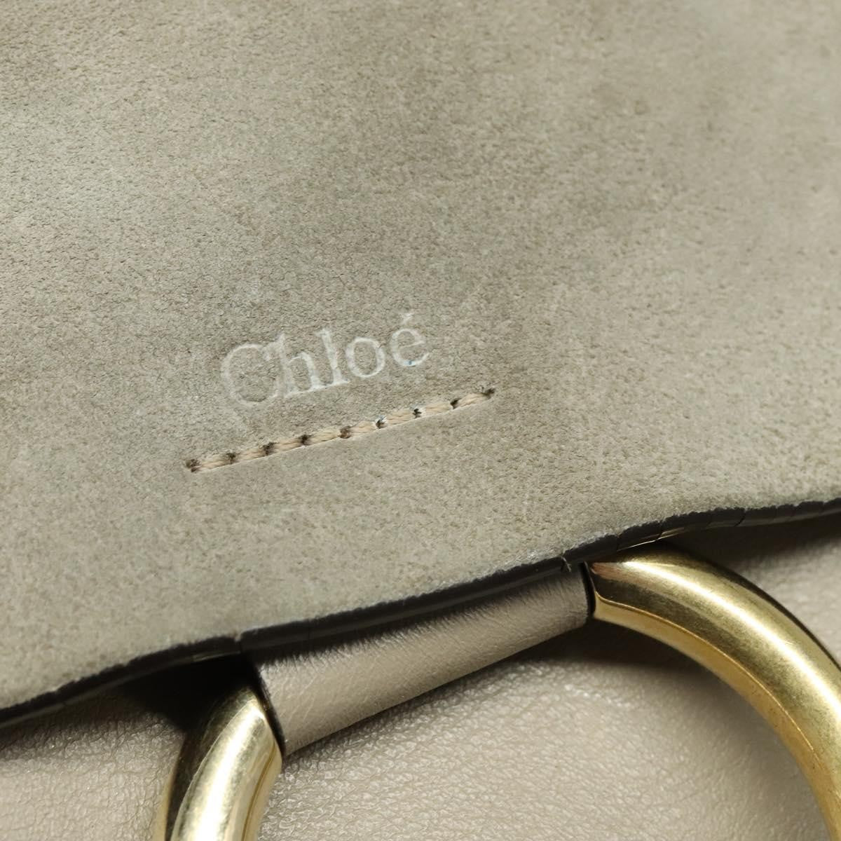 Chloe Faye Leather And Suede Beige Leather Shoulder Bag Bag (Pre-Owned)