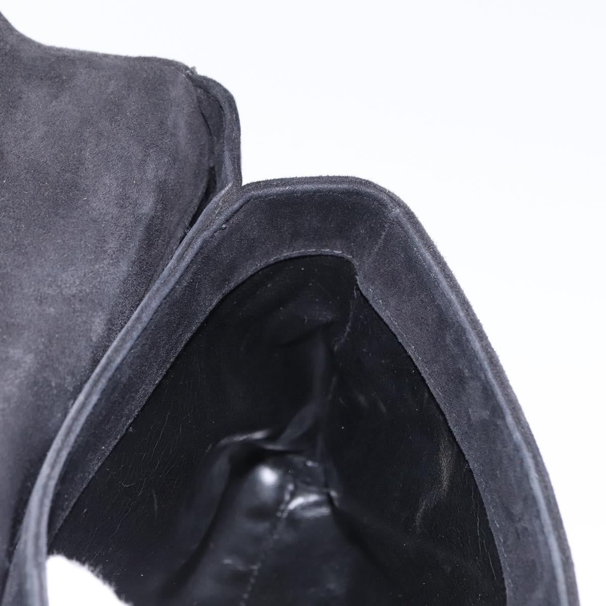Salvatore Ferragamo Gancini Suede Black Suede Shoulder Bag Bag (Pre-Owned)