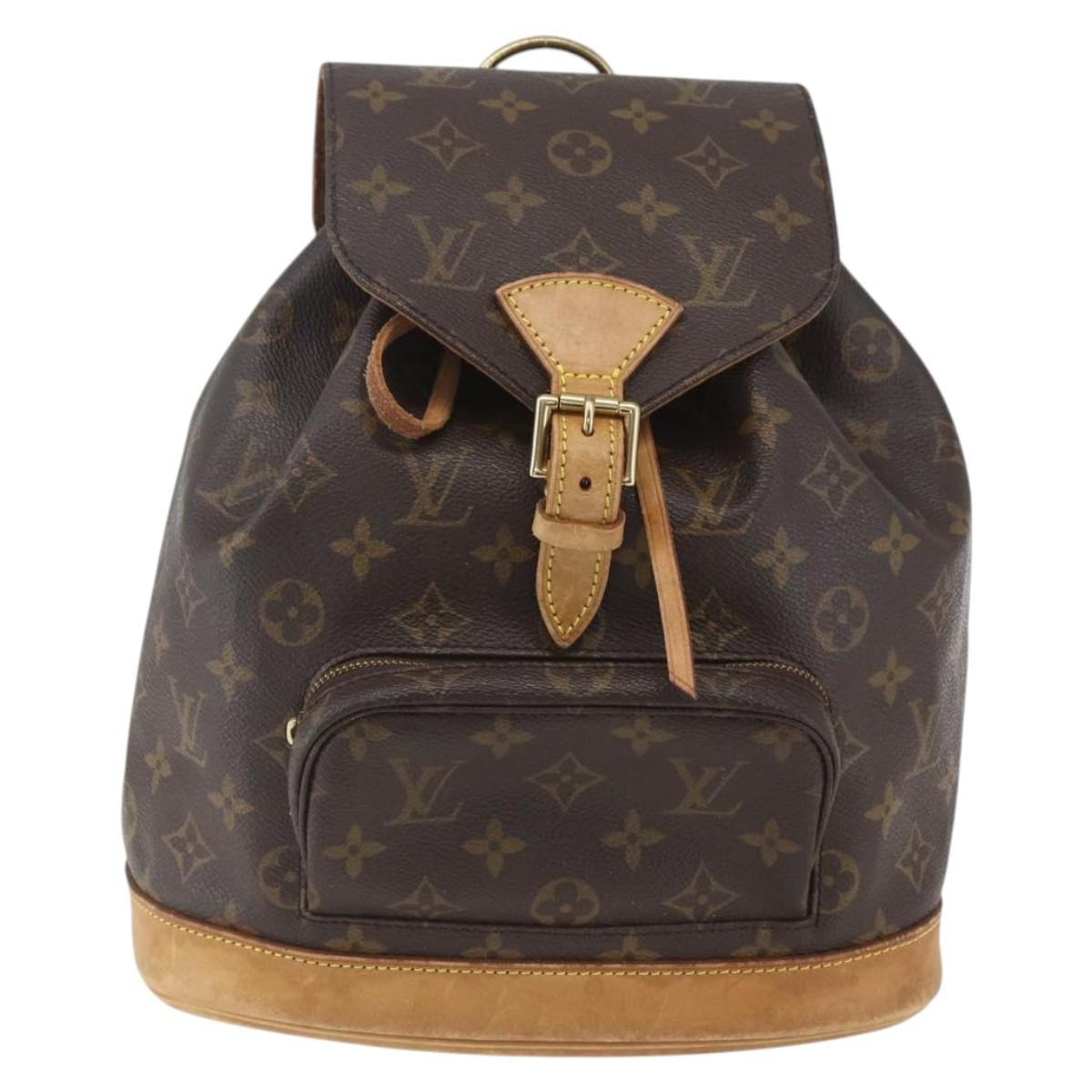 Louis Vuitton Vintage Montsouris Monogram Canvas Brown Canvas Backpack Bag (Pre-Owned)