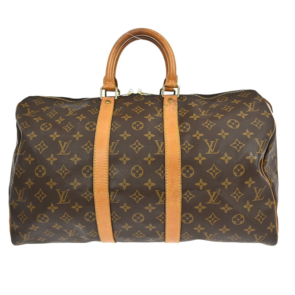 Louis Vuitton Keepall Monogram Brown Canvas Travel Bag Bag (Pre-Owned)
