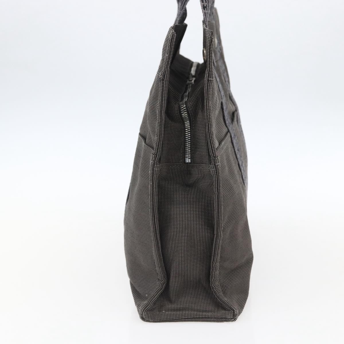 Hermes Fourre Tout Tote Canvas Gray Canvas Tote Bag Bag (Pre-Owned)