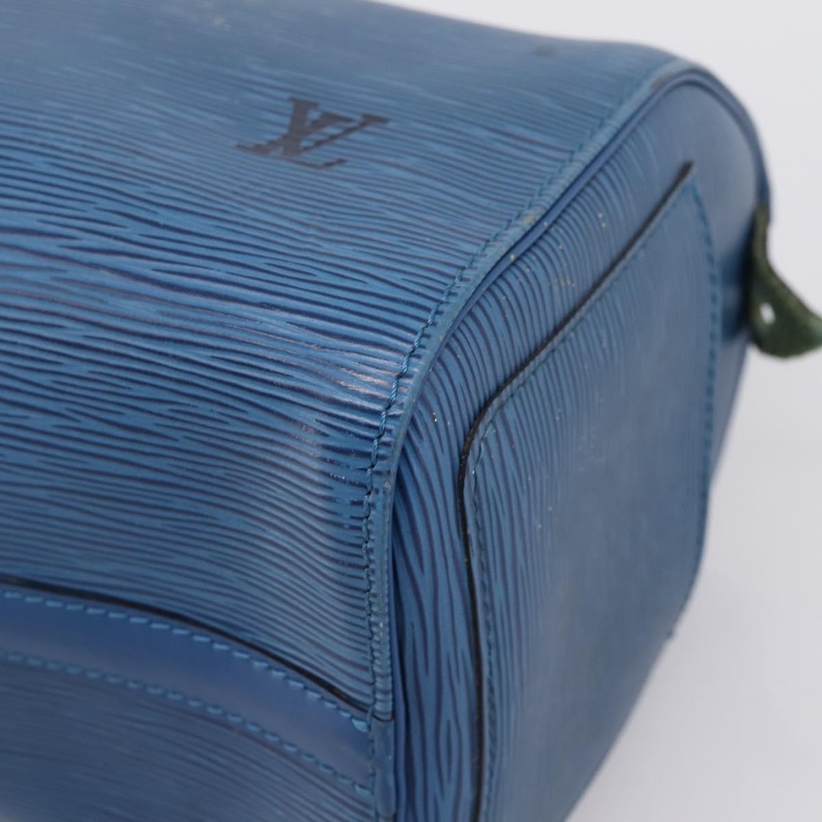Louis Vuitton Speedy Epi Leather Blue Leather Handbag (Pre-Owned)