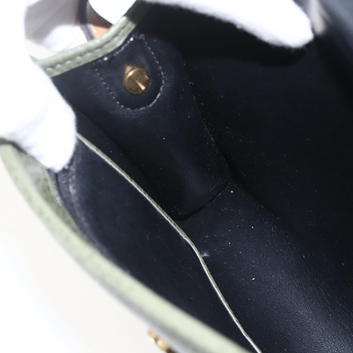Christian Dior Vintage Leather Khaki Leather Shoulder Bag Bag (Pre-Owned)