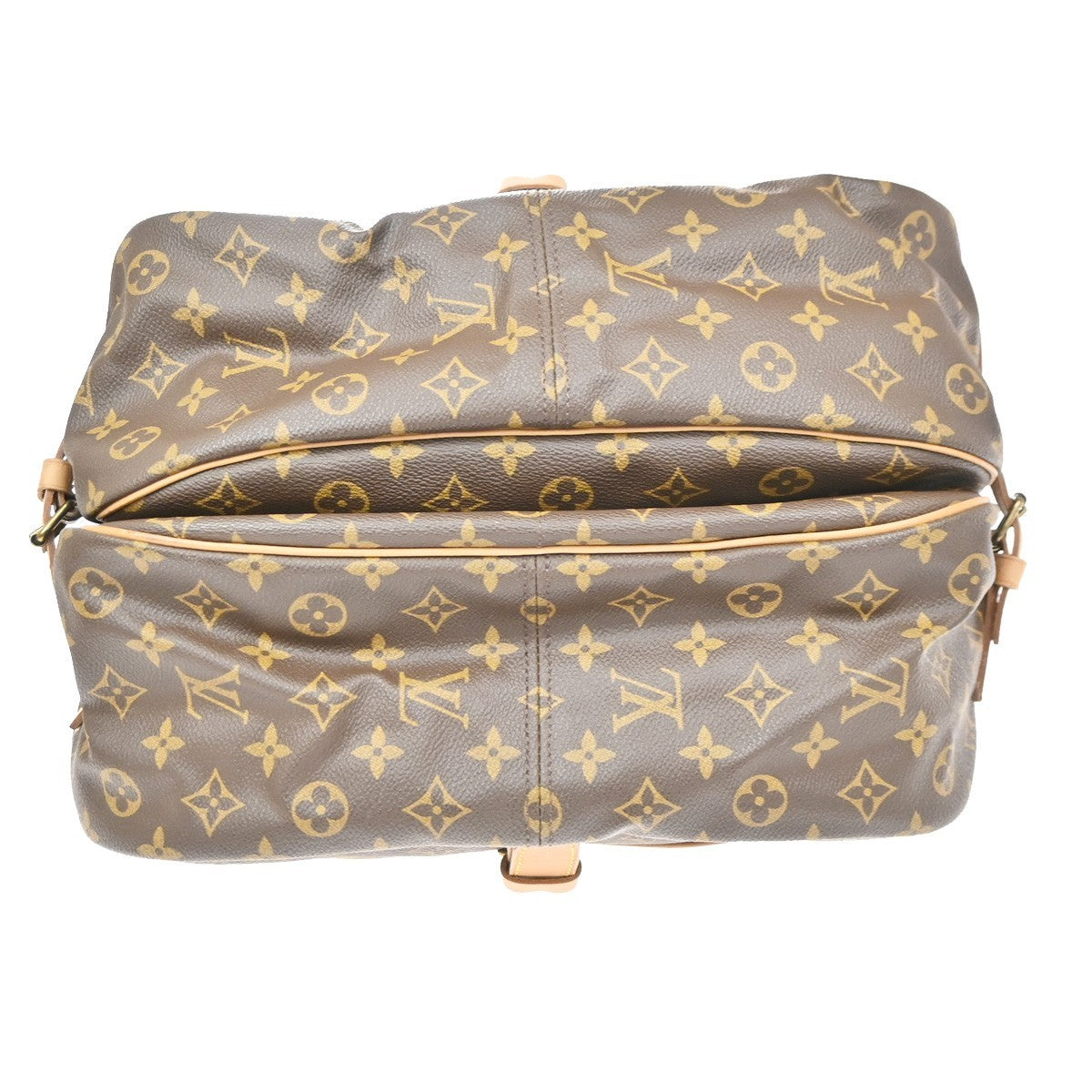 Louis Vuitton Saumur Monogram Canvas Brown Canvas Shoulder Bag Bag (Pre-Owned)