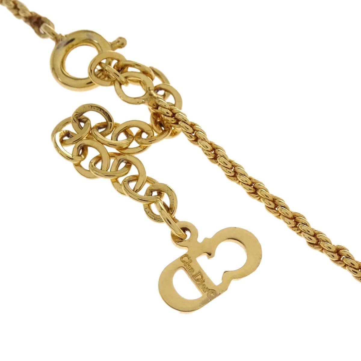 Christian Dior Cd Pendant Gold-Plated Gold Gold_Plated Necklace Jewelry (Pre-Owned)