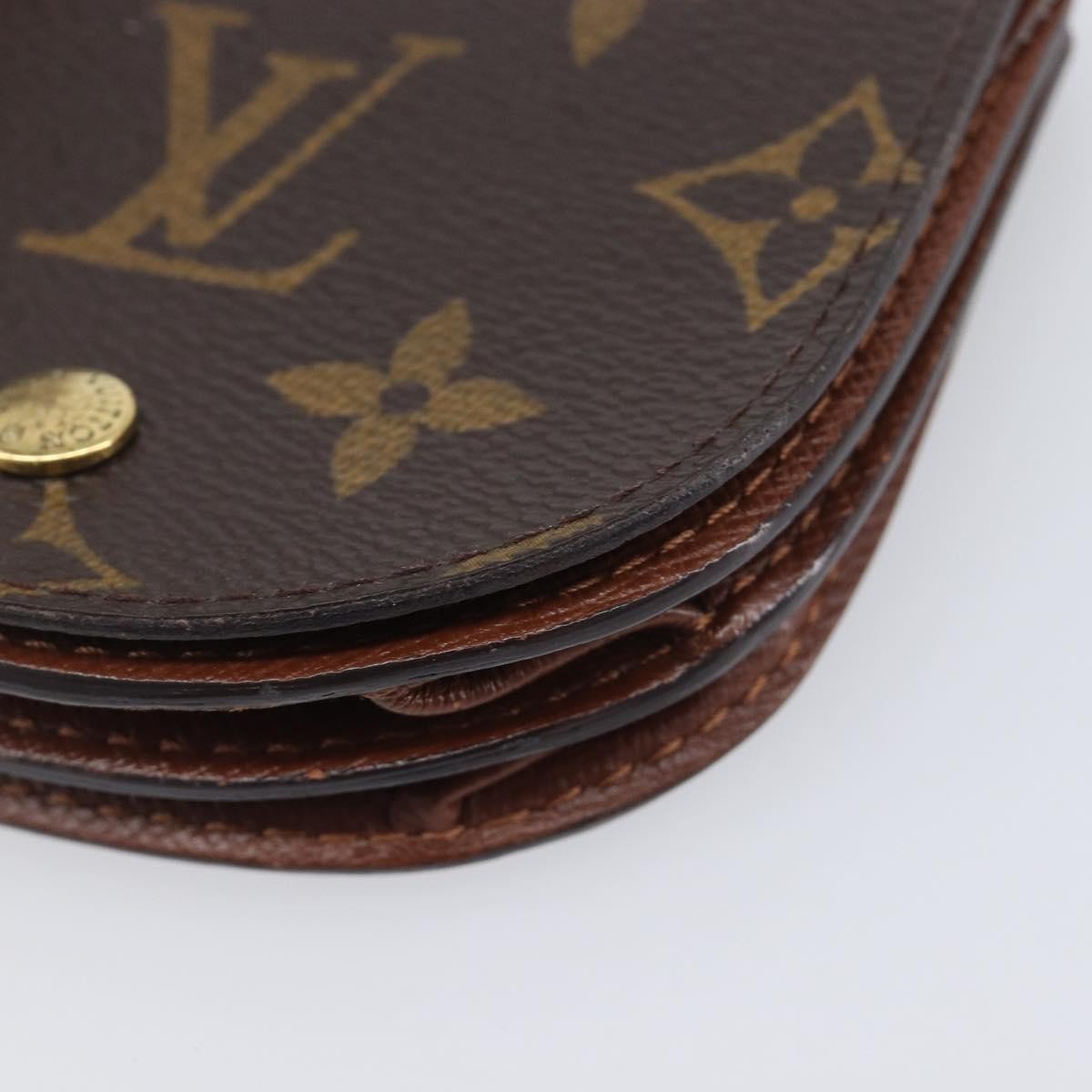 Louis Vuitton Porte Monnaie Gousset Canvas Brown Canvas Wallets Accessory (Pre-Owned)