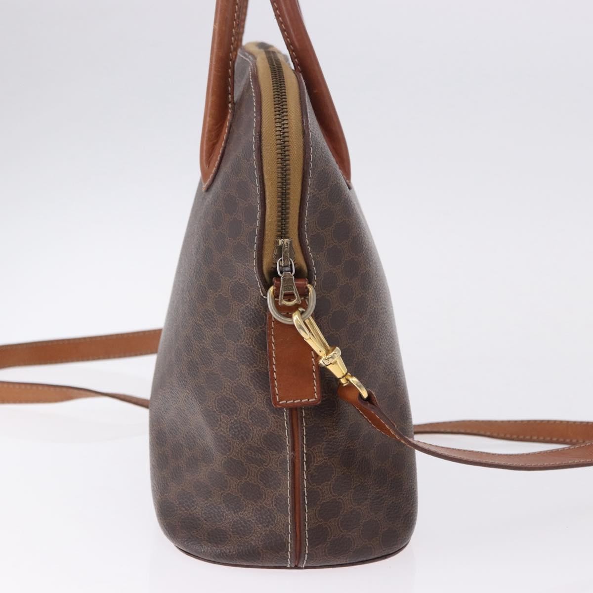 Celine Macadam Leather Brown Pvc Handbag (Pre-Owned)