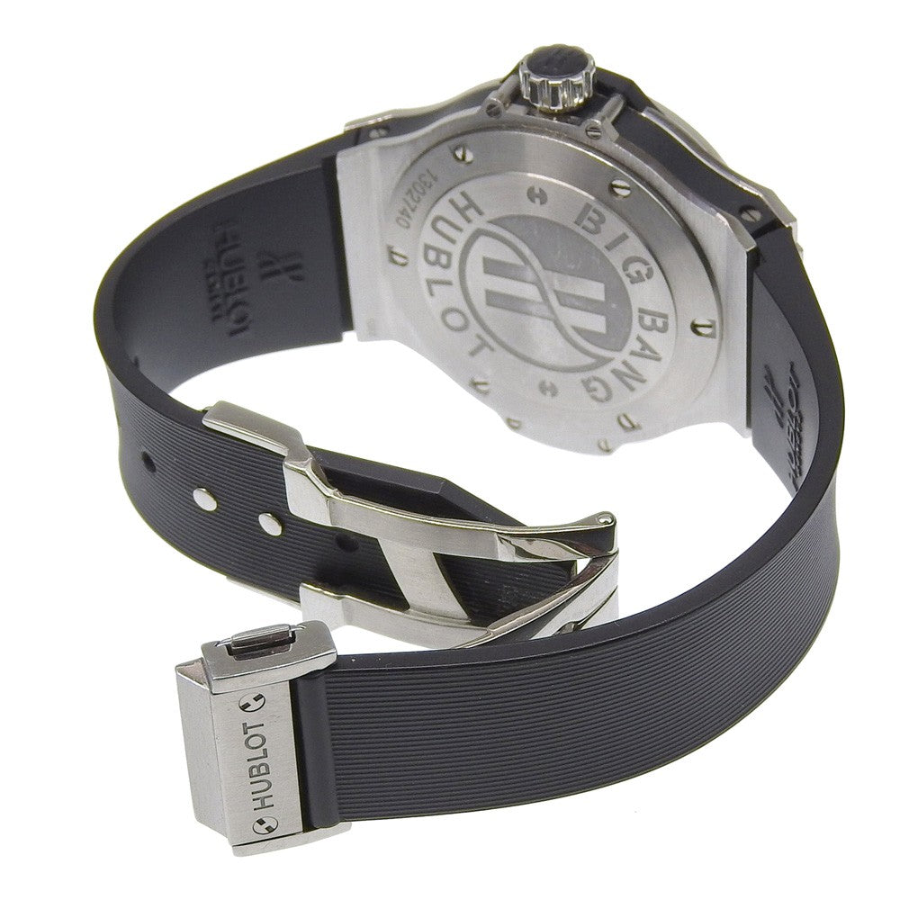 Hublot Big Bang Quartz Stainless Steel And Rubber With Diamond Bezel Watch (Pre-Owned)