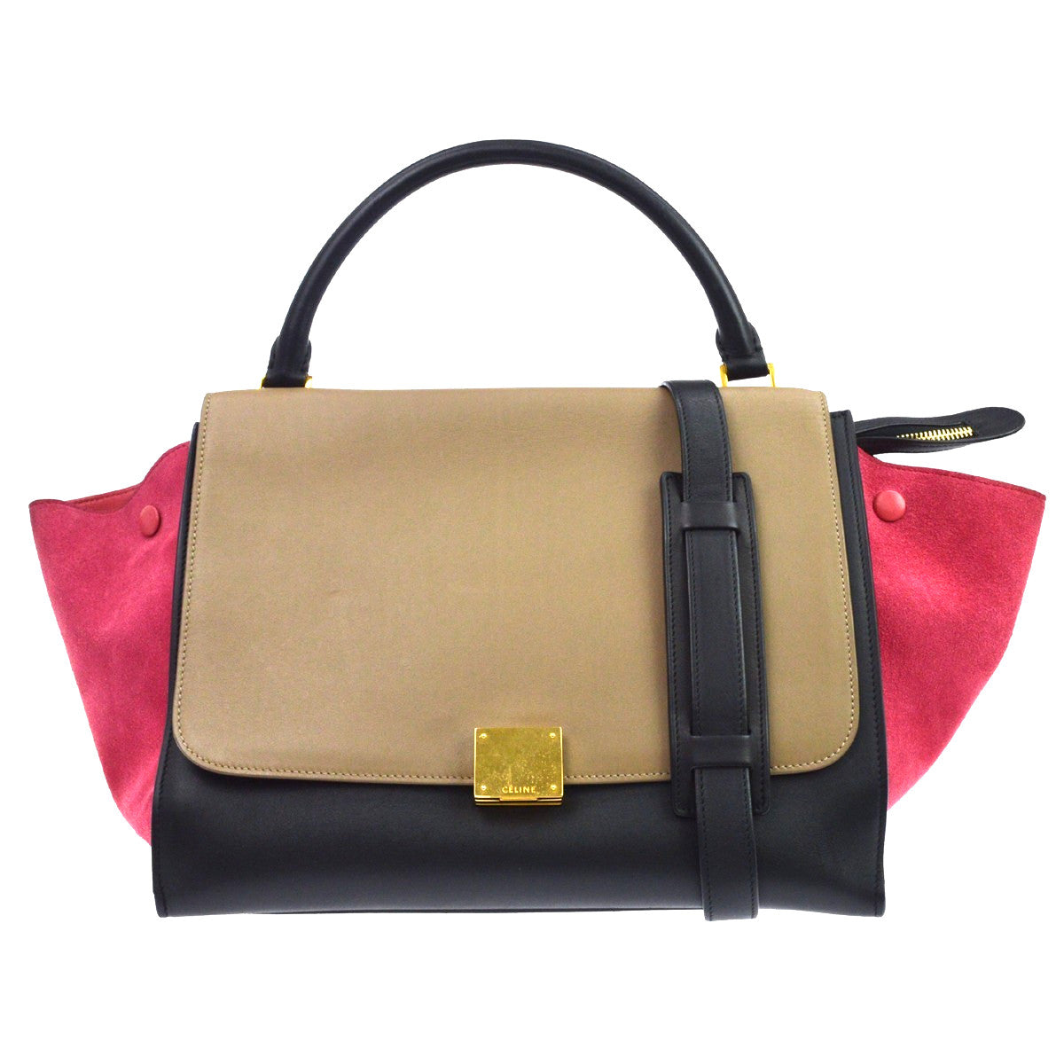 Celine Tricolor Trapeze Leather Multicolour Leather Handbag (Pre-Owned)