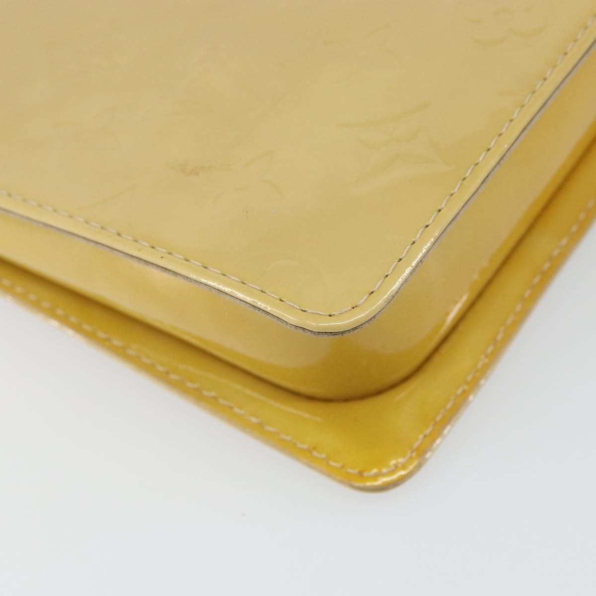 Louis Vuitton Mott Monogram Vernis Beige Patent_Leather Clutche & Pouche Bag (Pre-Owned)
