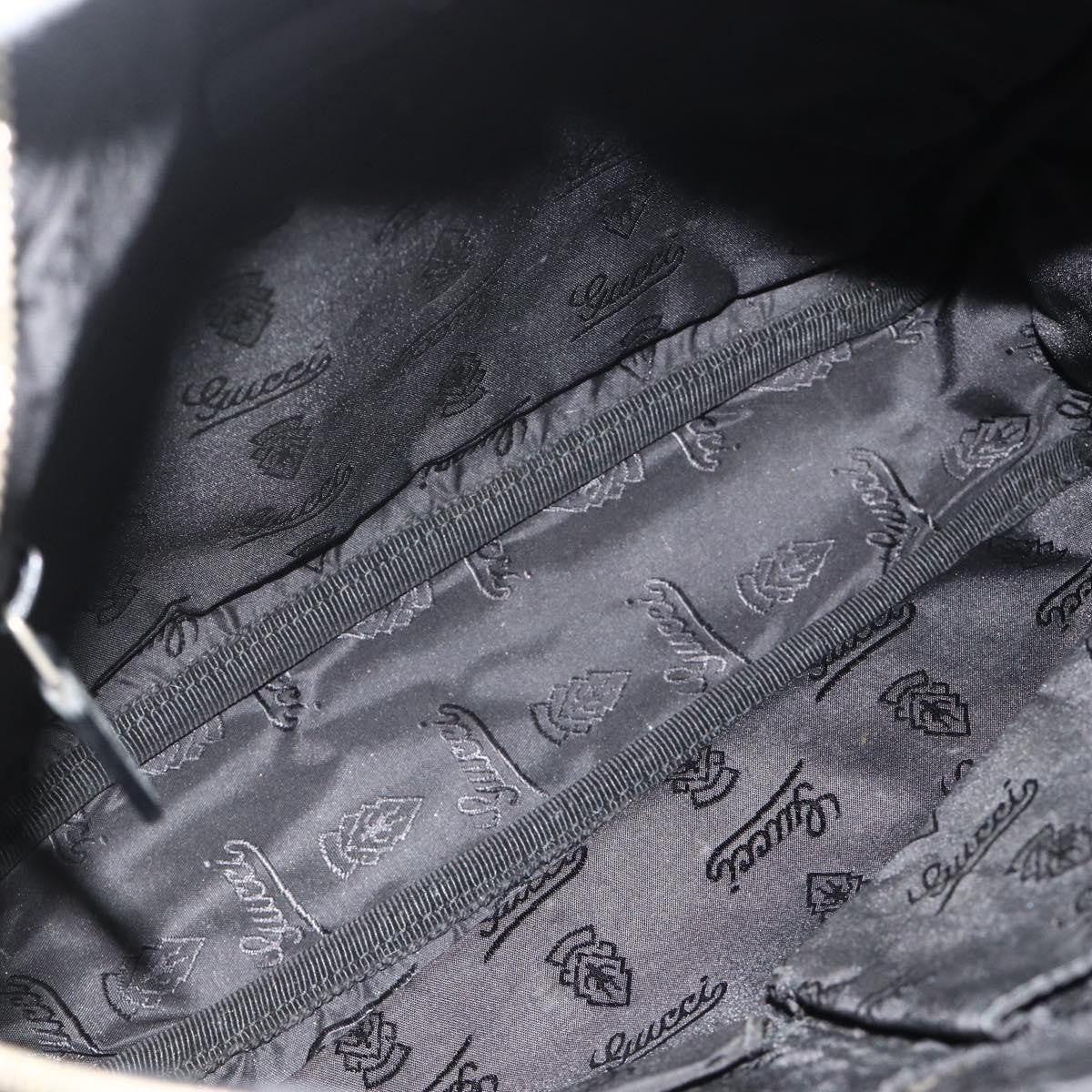 Gucci Front Zip Messenger Guccissima Leather Black Leather Shoulder Bag Bag (Pre-Owned)