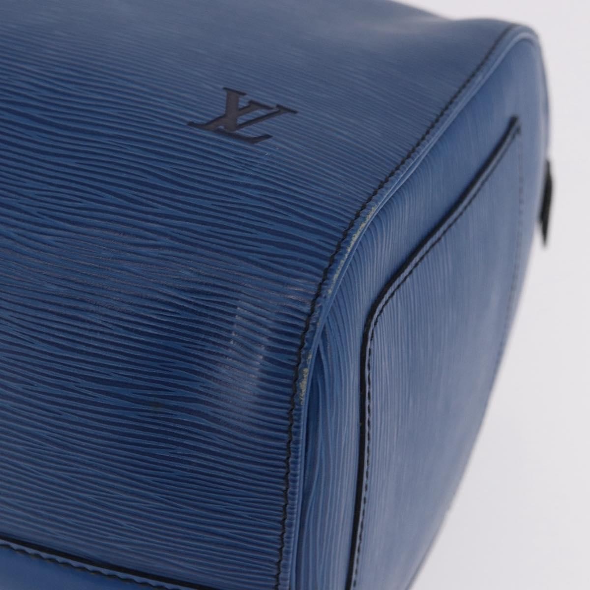 Louis Vuitton Keepall Epi Leather Blue Leather Travel Bag Bag (Pre-Owned)
