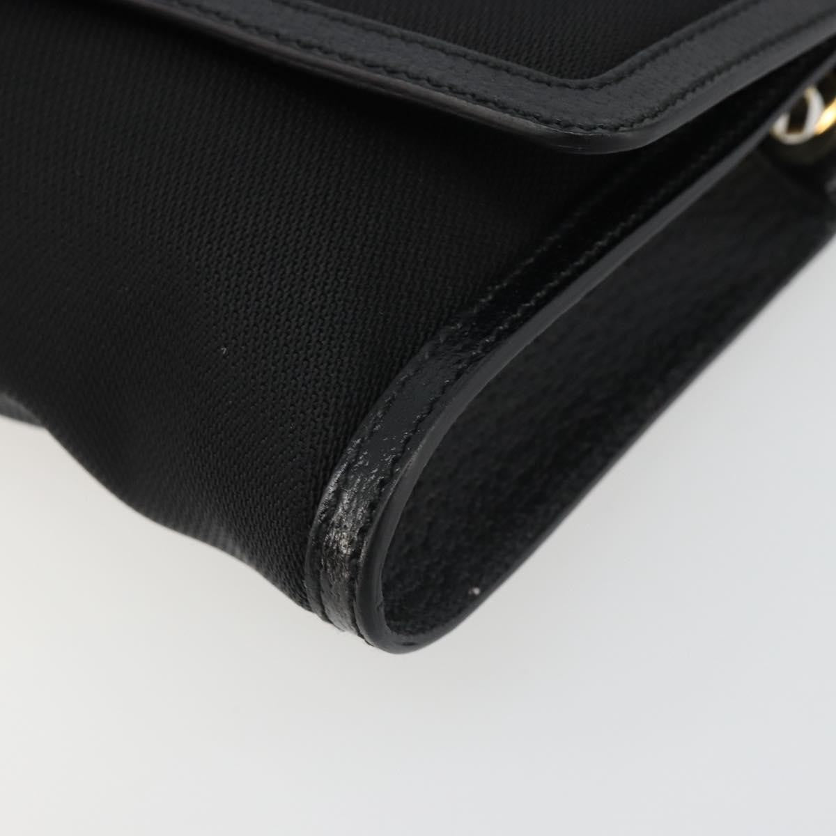 Salvatore Ferragamo Shoulder Bag Canvas Black Canvas Shoulder Bag Bag (Pre-Owned)