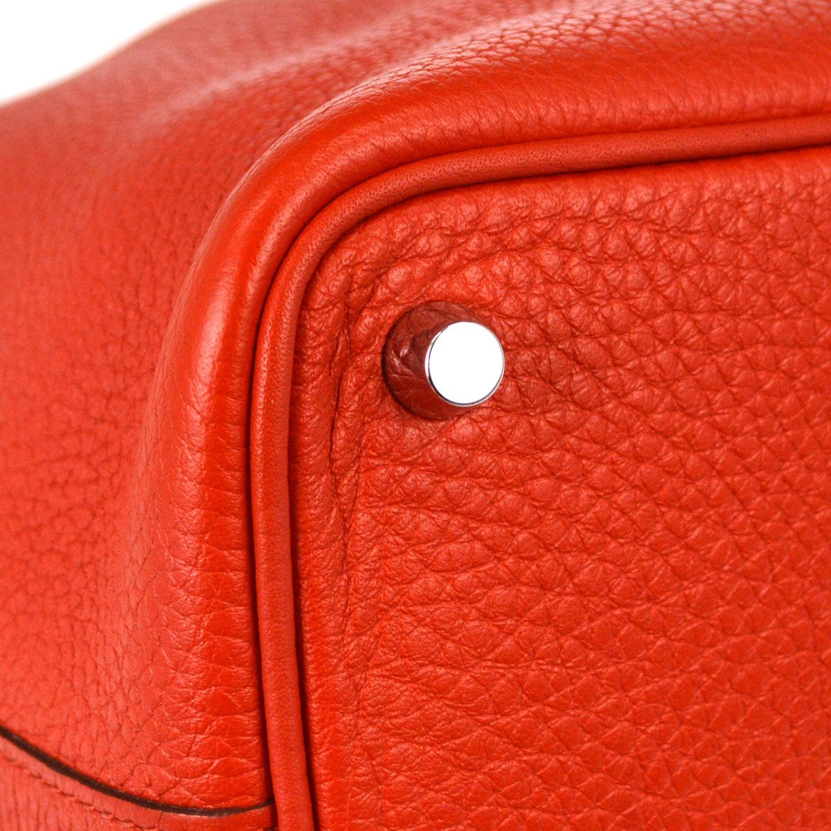 Hermes Picotin Lock Clemence Red Leather Handbag (Pre-Owned)