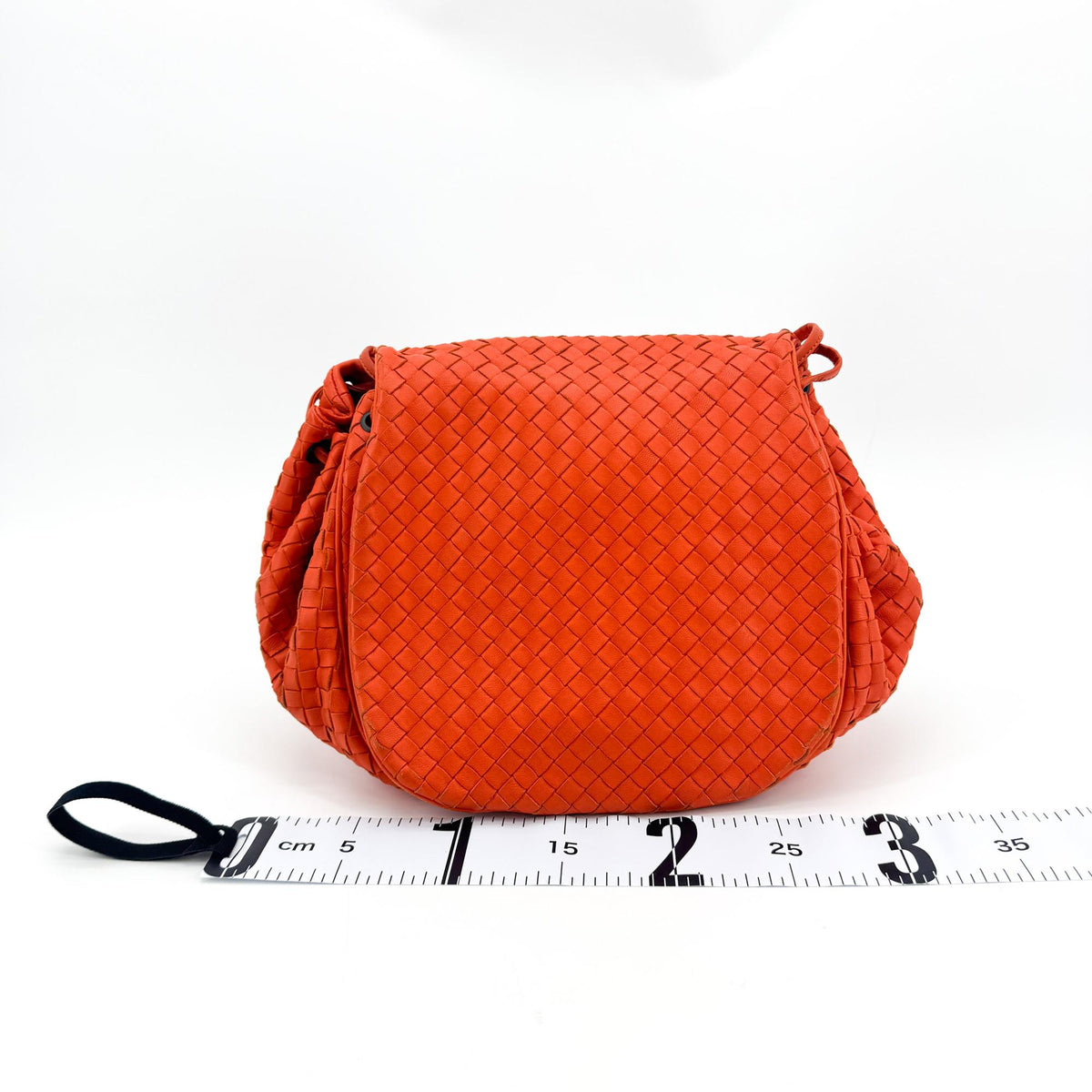 Bottega Veneta Convertible Flap Intrecciato Nappa Orange Leather Shoulder Bag Bag (Pre-Owned)