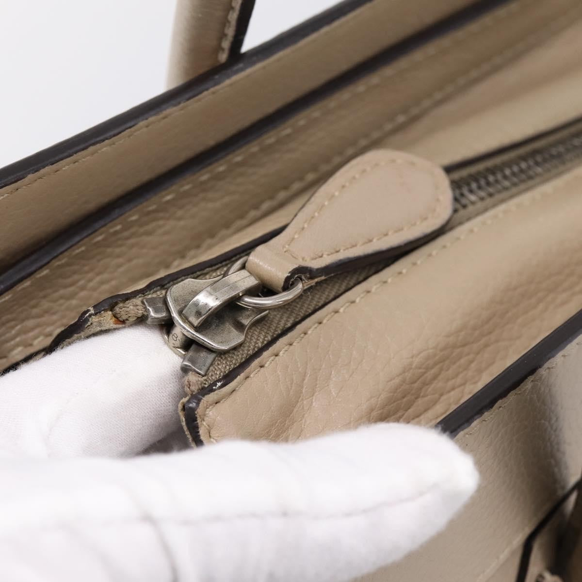 Celine Luggage Grainy Leather Beige Leather Handbag (Pre-Owned)