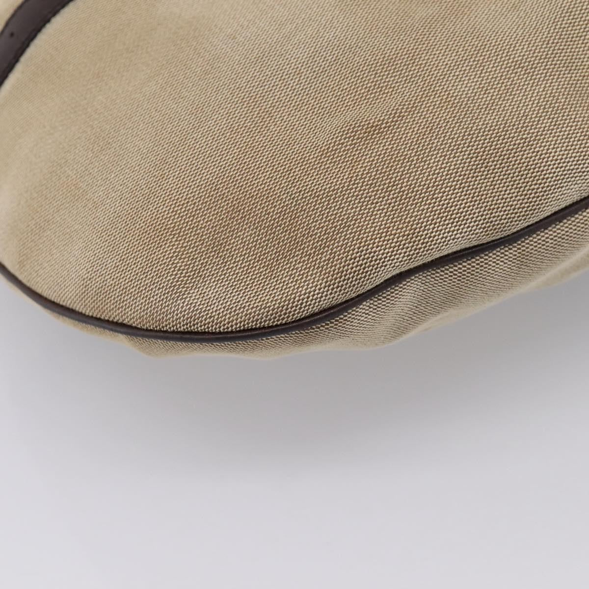 Gucci Reins Web Hobo Canvas Beige Canvas Shoulder Bag Bag (Pre-Owned)