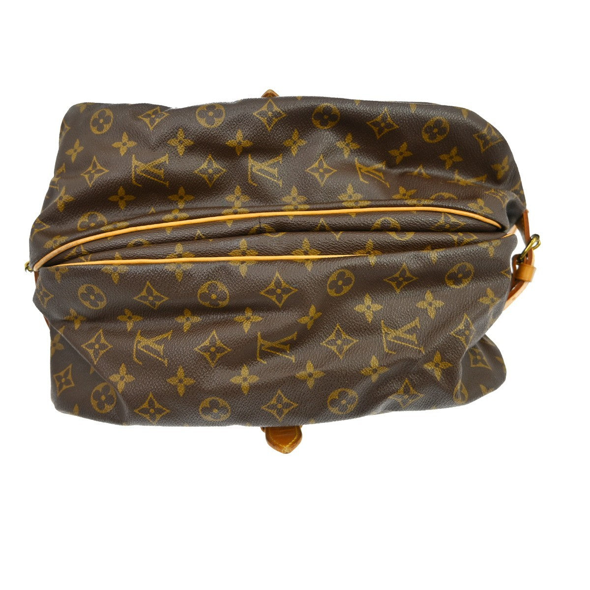 Louis Vuitton Saumur Monogram Brown Canvas Shoulder Bag Bag (Pre-Owned)