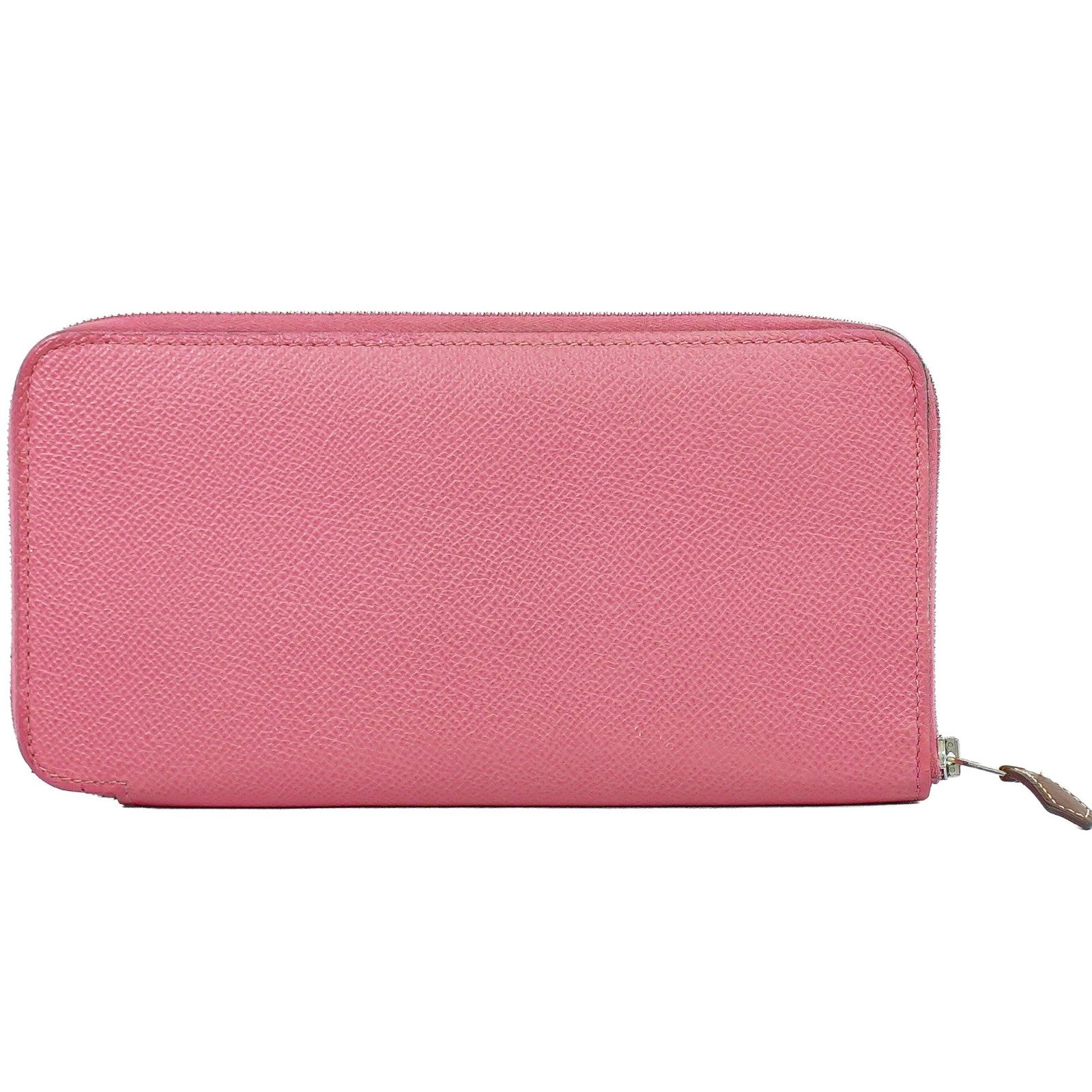 Hermes Azap Zip Around Silk'in Leather Pink Leather Wallets Accessory (Pre-Owned)