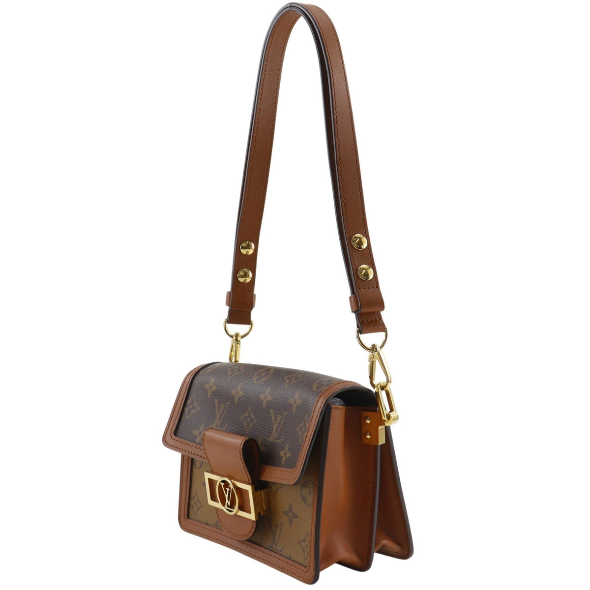 Louis Vuitton Dauphine Reverse Monogram Canvas Brown Canvas Shoulder Bag Bag (Pre-Owned)
