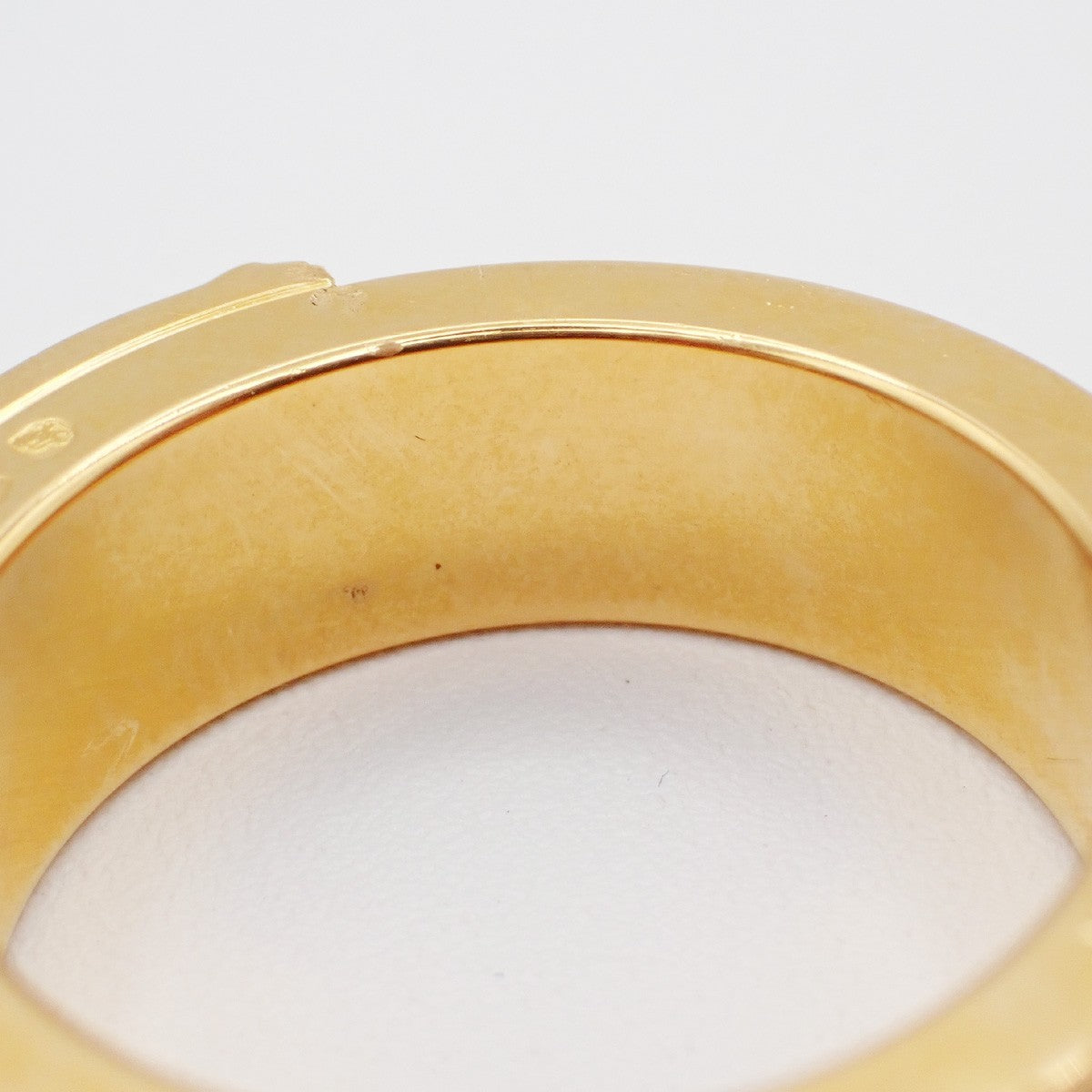 Hermes Kelly Gavroche Gold Plated And Leather Gold Gold_Plated Ring Jewelry (Pre-Owned)