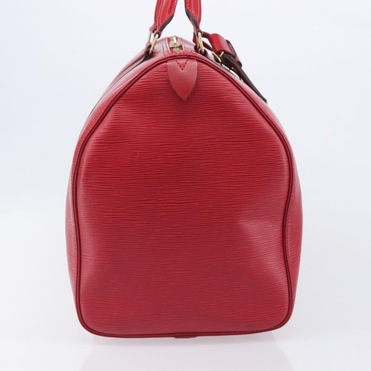 Louis Vuitton Keepall Epi Leather Red Leather Travel Bag Bag (Pre-Owned)