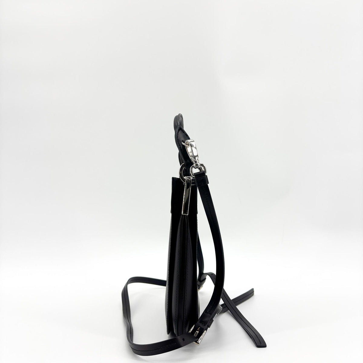 Prada Margit Calf Leather Black Calfskin Shoulder Bag Bag (Pre-Owned)