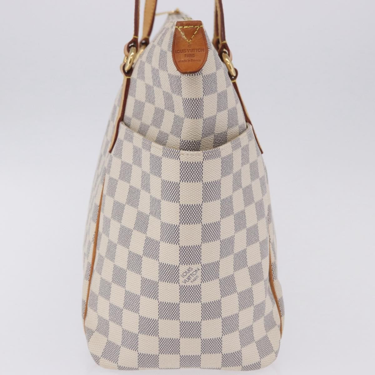 Louis Vuitton Totally Damier Azur Beige Canvas Shoulder Bag Bag (Pre-Owned)