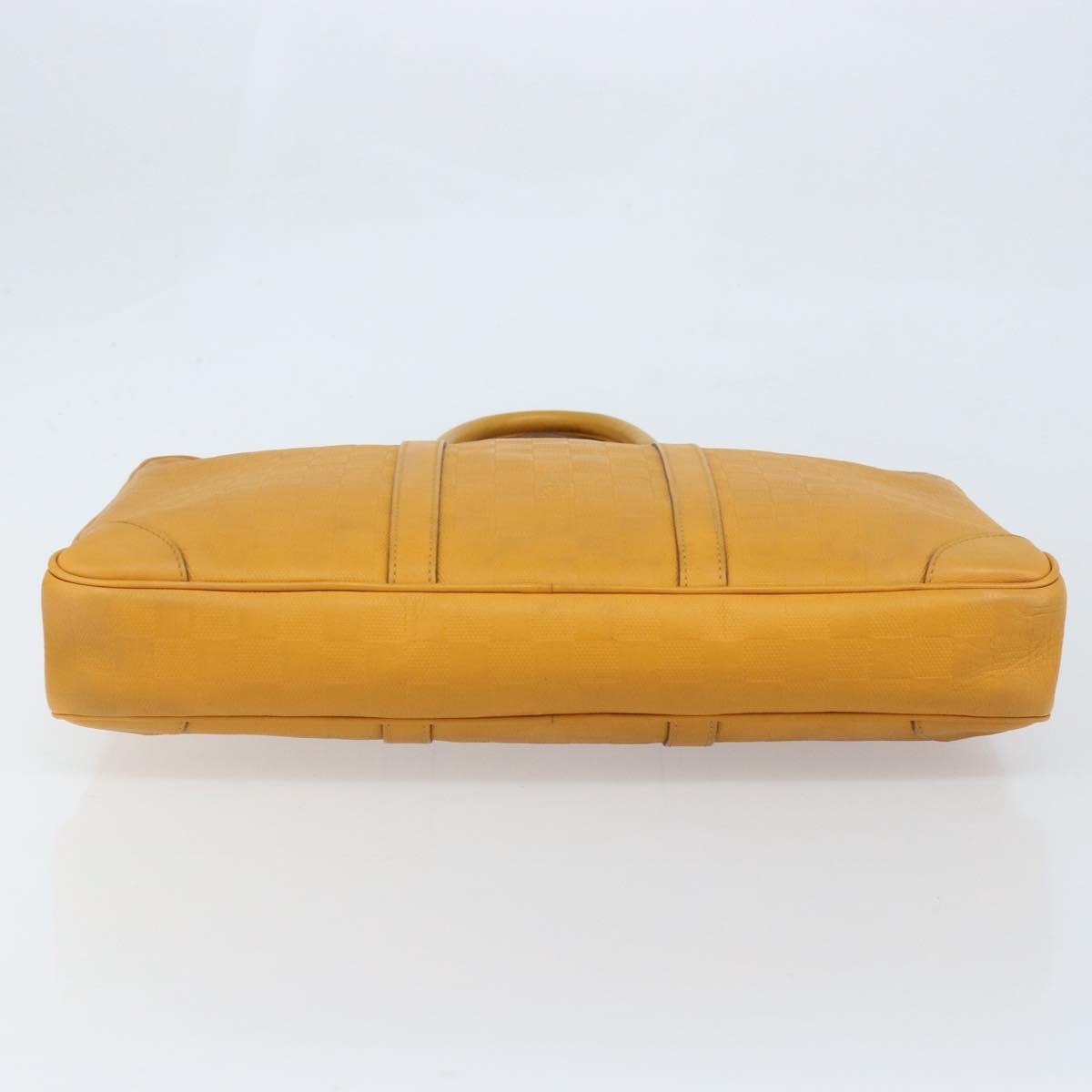 Louis Vuitton Porte-Documents Voyage Damier Infini Leather Yellow Leather Briefcase Bag (Pre-Owned)