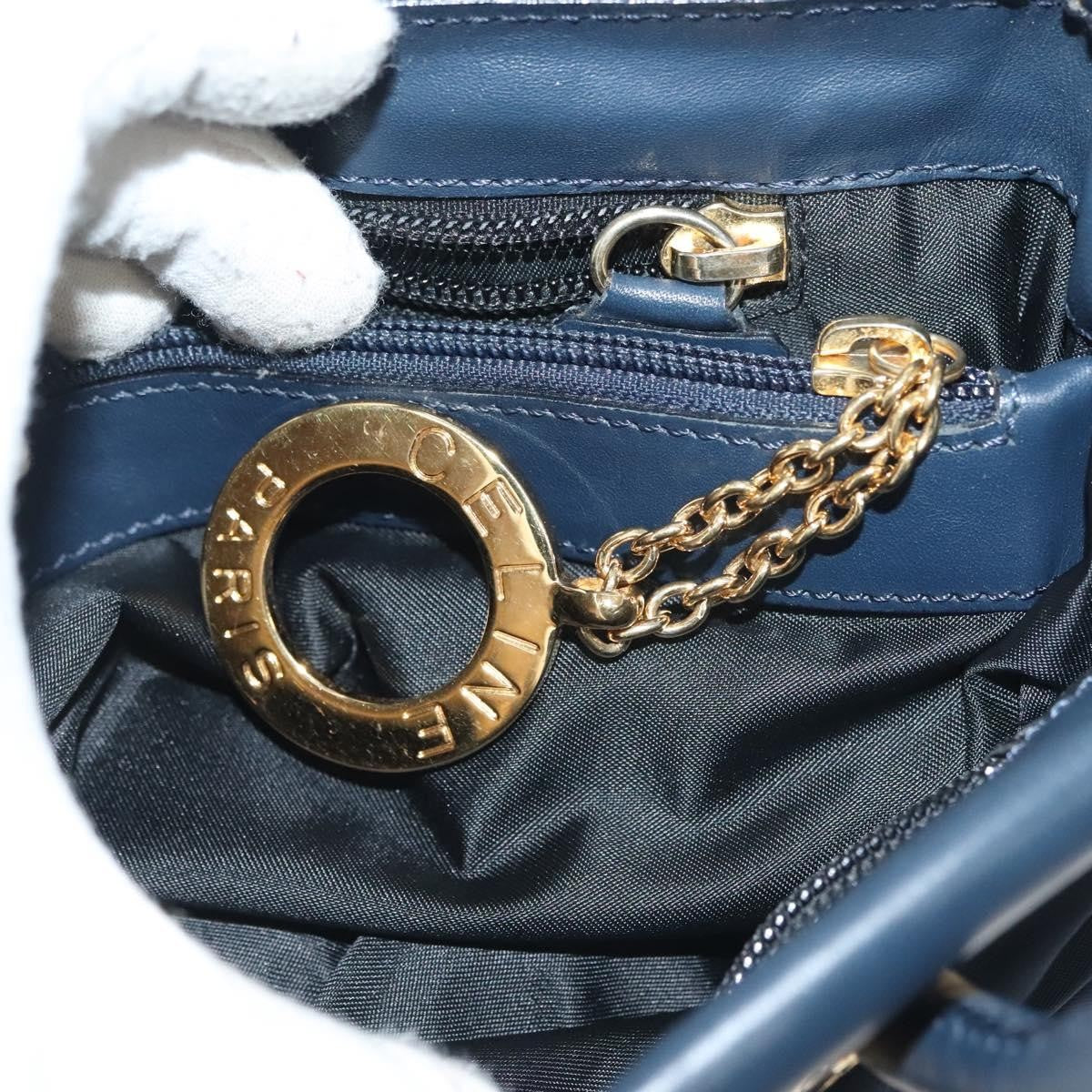 Celine Handbag Nylon Navy Nylon Handbag (Pre-Owned)