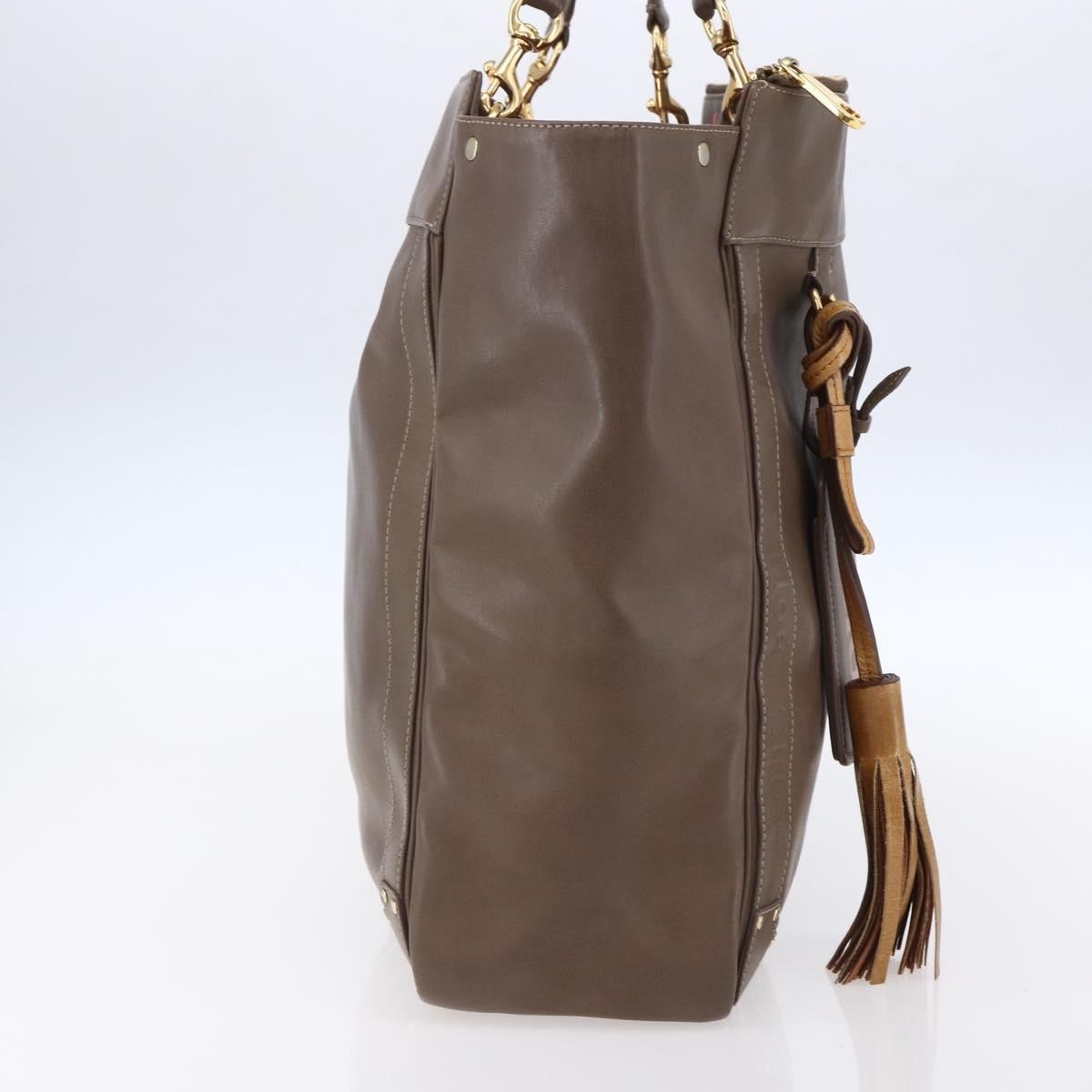 Chloe Eden Leather Brown Leather Tote Bag Bag (Pre-Owned)