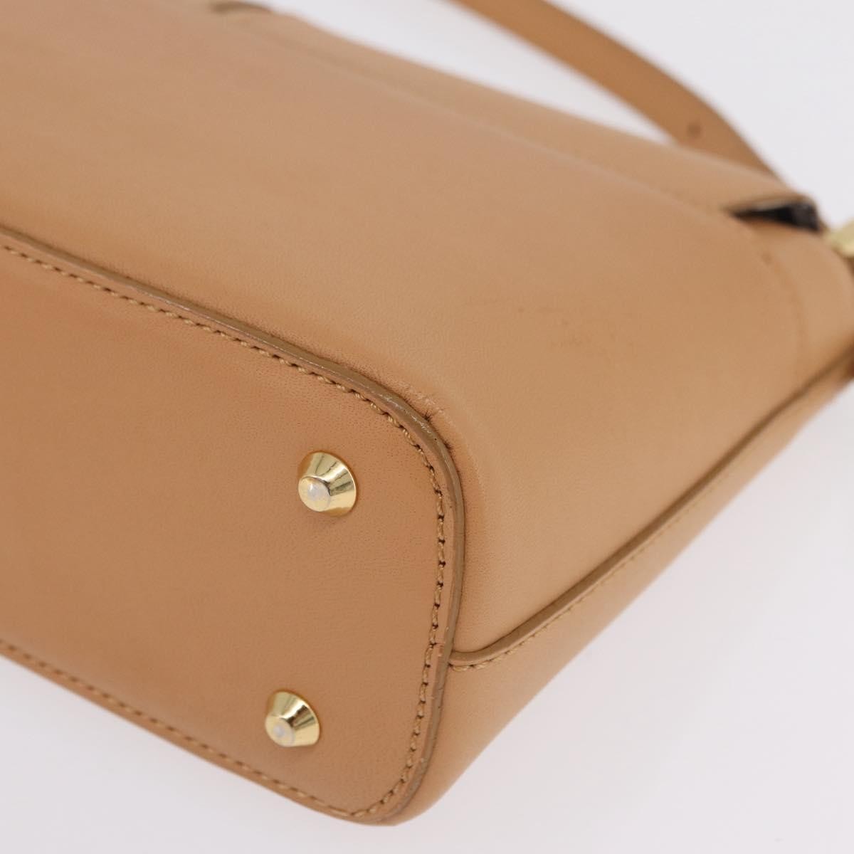 Burberry Shoulder Bag Leather Beige Leather Shoulder Bag Bag (Pre-Owned)