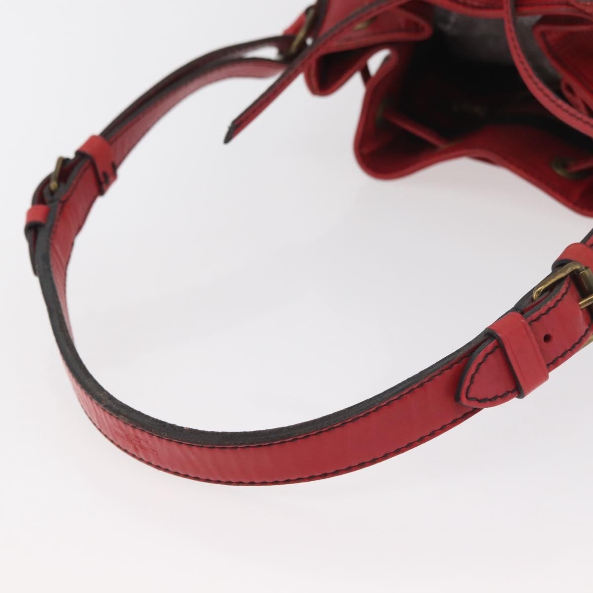 Louis Vuitton Petit Noe Monogram Canvas Red Leather Shoulder Bag Bag (Pre-Owned)