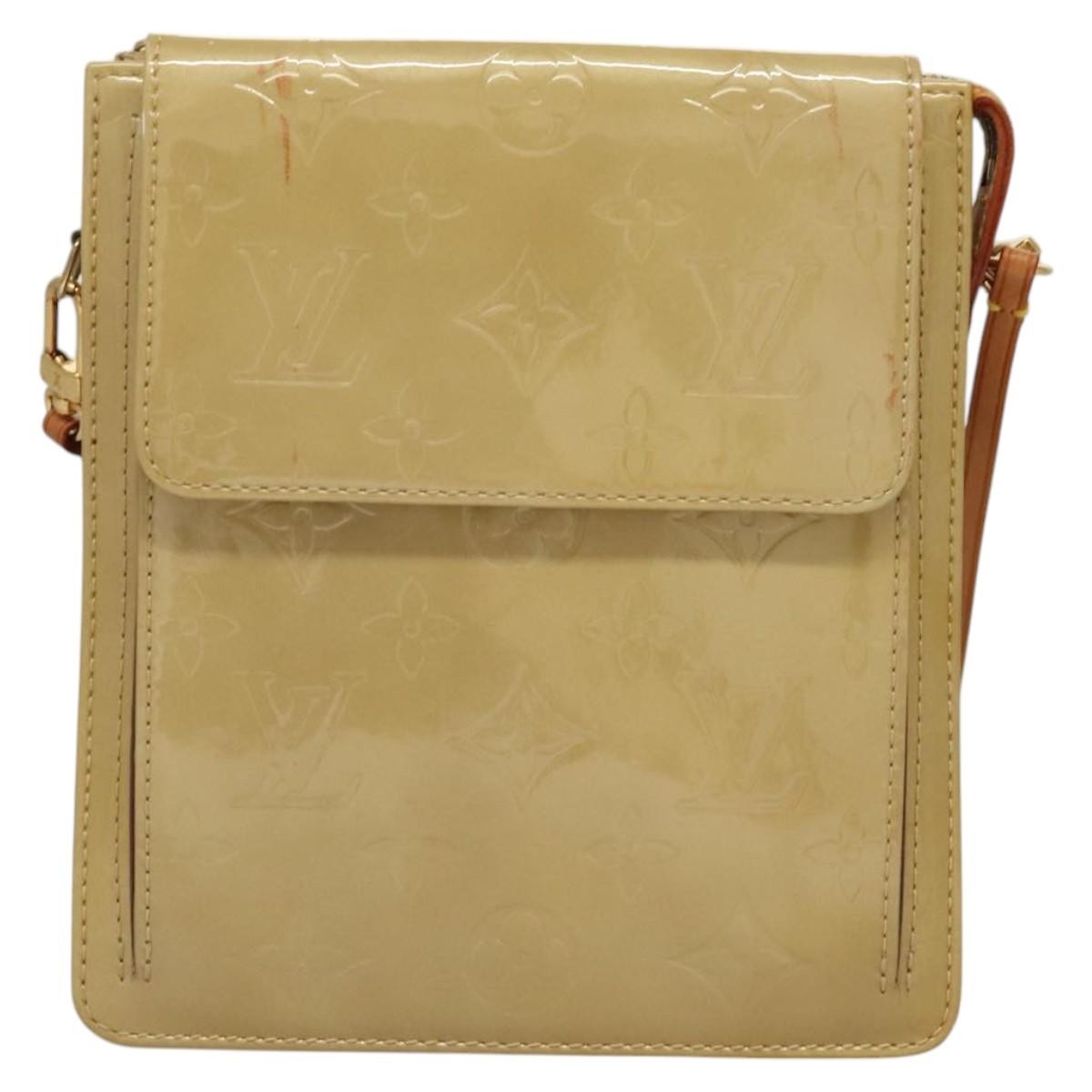 Louis Vuitton Mott Monogram Vernis Beige Patent_Leather Clutche & Pouche Bag (Pre-Owned)