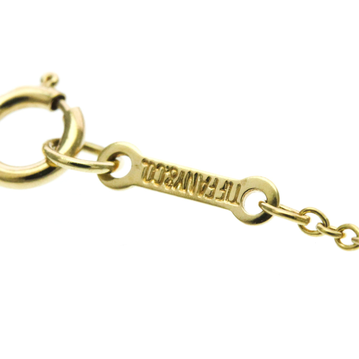 Tiffany & Co. Elsa Peretti Teardrop Pendant 18K Yellow Gold Gold Yellow_Gold Necklace Jewelry (Pre-Owned)