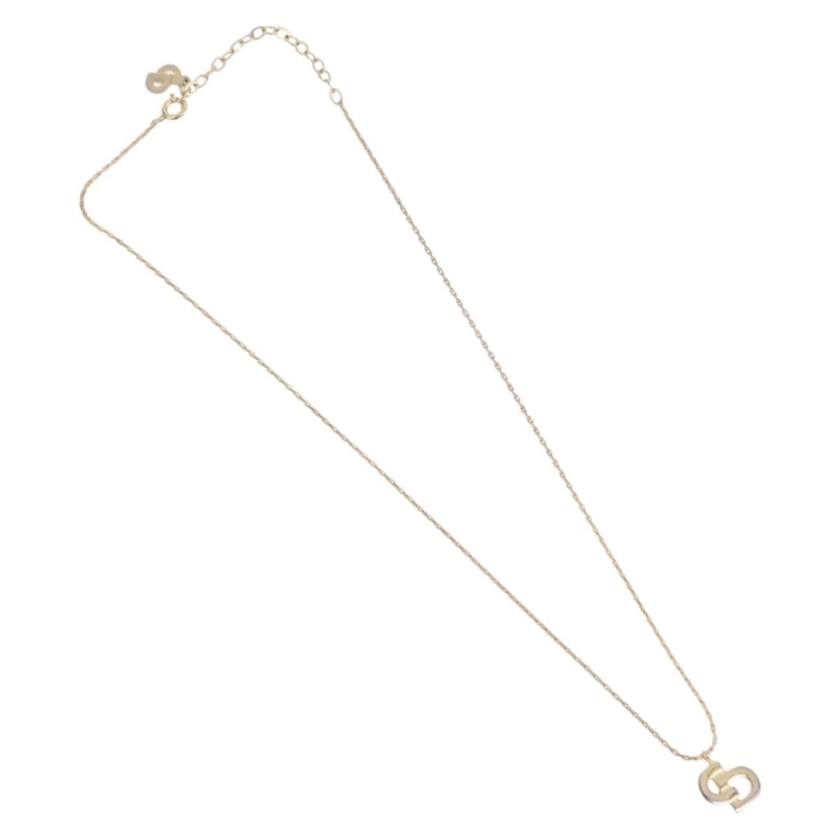 Christian Dior Cd Pendant Metal Gold Metal Necklace Jewelry (Pre-Owned)