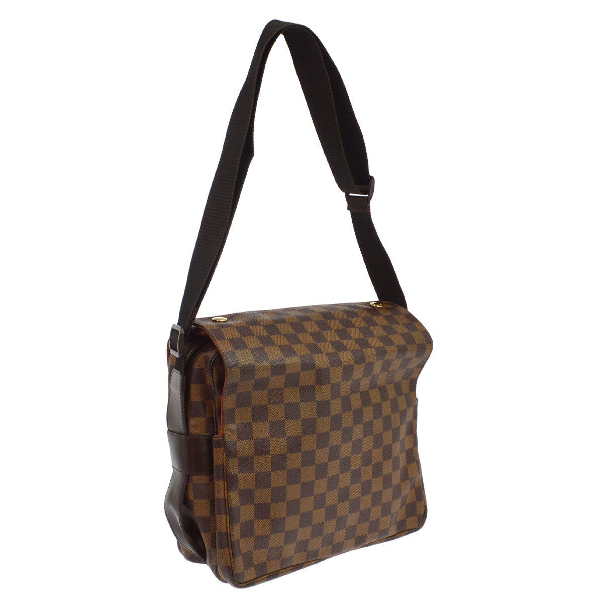 Louis Vuitton Naviglio Damier Ebene Brown Canvas Shoulder Bag Bag (Pre-Owned)