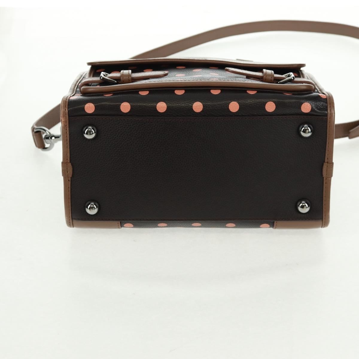 Loewe Cruz Printed Leather Brown Leather Handbag (Pre-Owned)