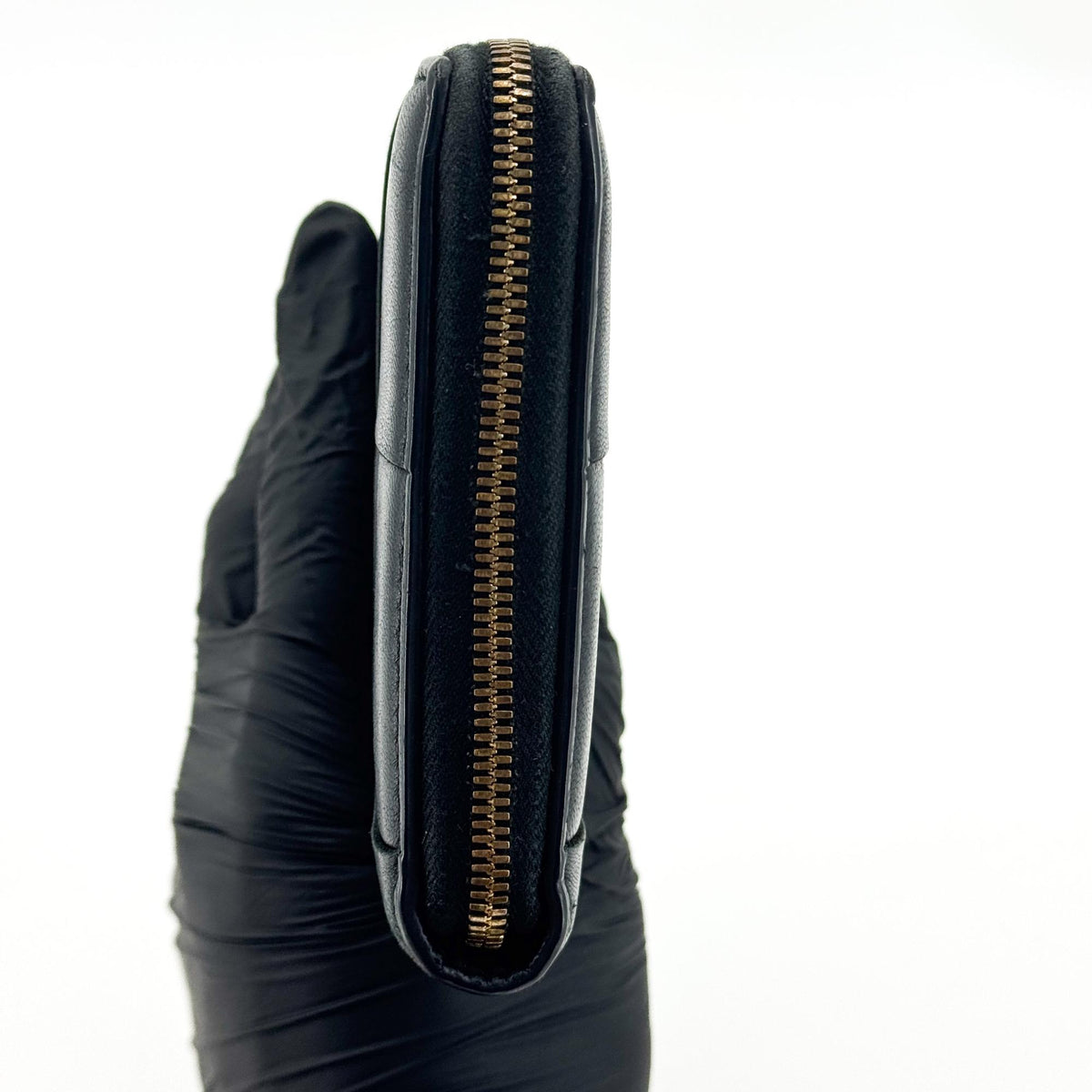 Bottega Veneta Zip Around Intrecciato Nappa Black Leather Wallets Accessory (Pre-Owned)