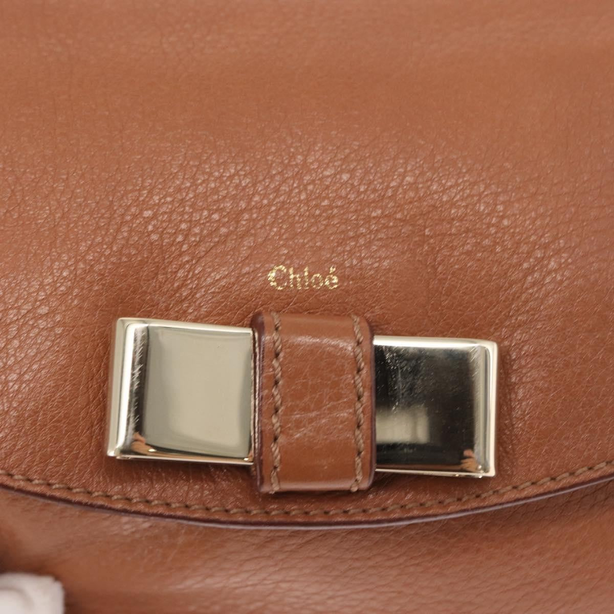 Chloe Lily Leather Brown Leather Shoulder Bag Bag (Pre-Owned)