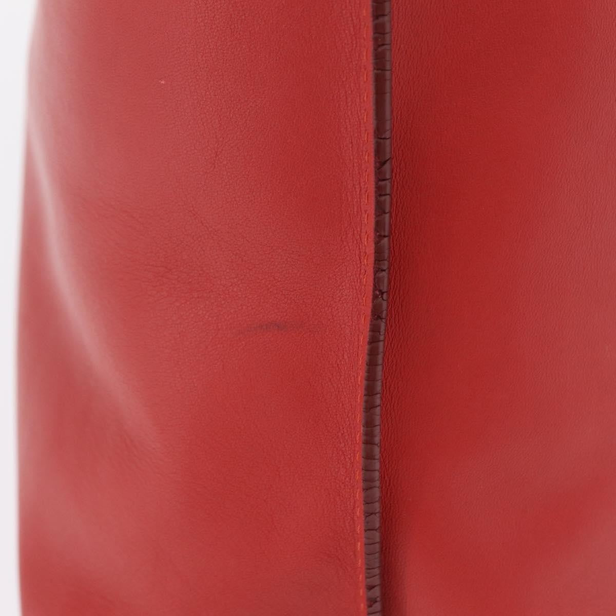 Loewe Tote Leather Red Leather Tote Bag Bag (Pre-Owned)