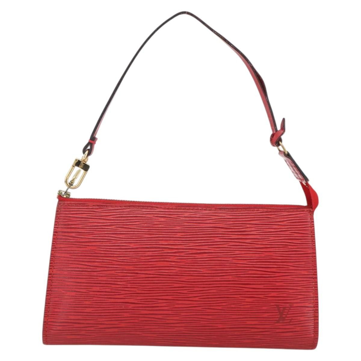 Louis Vuitton Pochette Accessoires Epi Leather Red Leather Clutche & Pouche Bag (Pre-Owned)