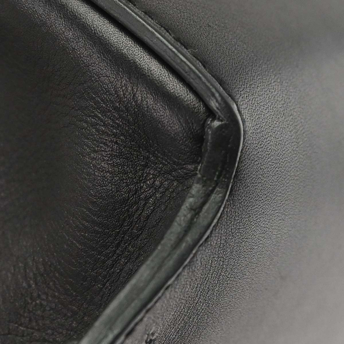 Hermes Gr24 Evercolor Black Leather Backpack Bag (Pre-Owned)