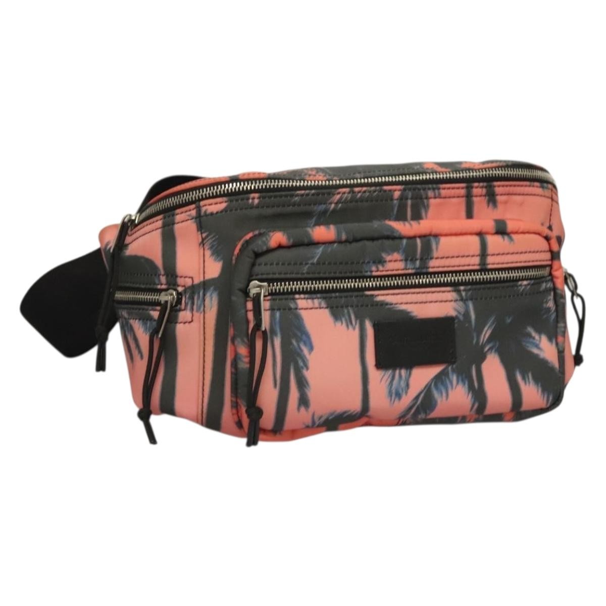 Saint Laurent Front Pocket Waist Printed Nylon Pink Nylon Shoulder Bag Bag (Pre-Owned)