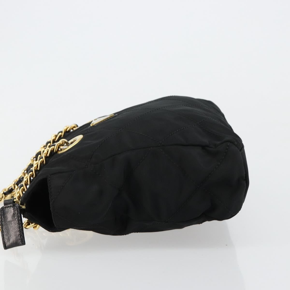 Prada Re-Edition 1995 Chain Quilted Tessuto Black Nylon Shoulder Bag Bag (Pre-Owned)