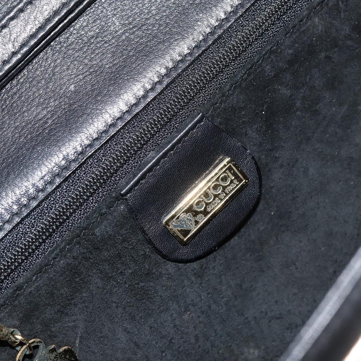 Gucci Vintage Leather Black Leather Shoulder Bag Bag (Pre-Owned)