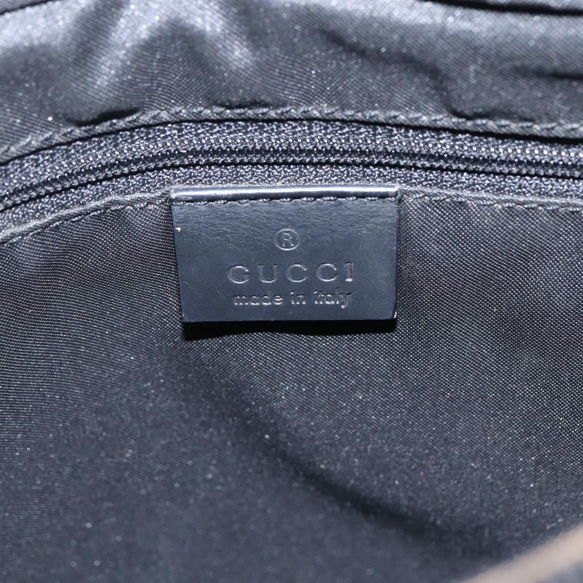 Gucci Vintage Bamboo Handle Tote Gg Nylon Black Nylon Tote Bag Bag (Pre-Owned)