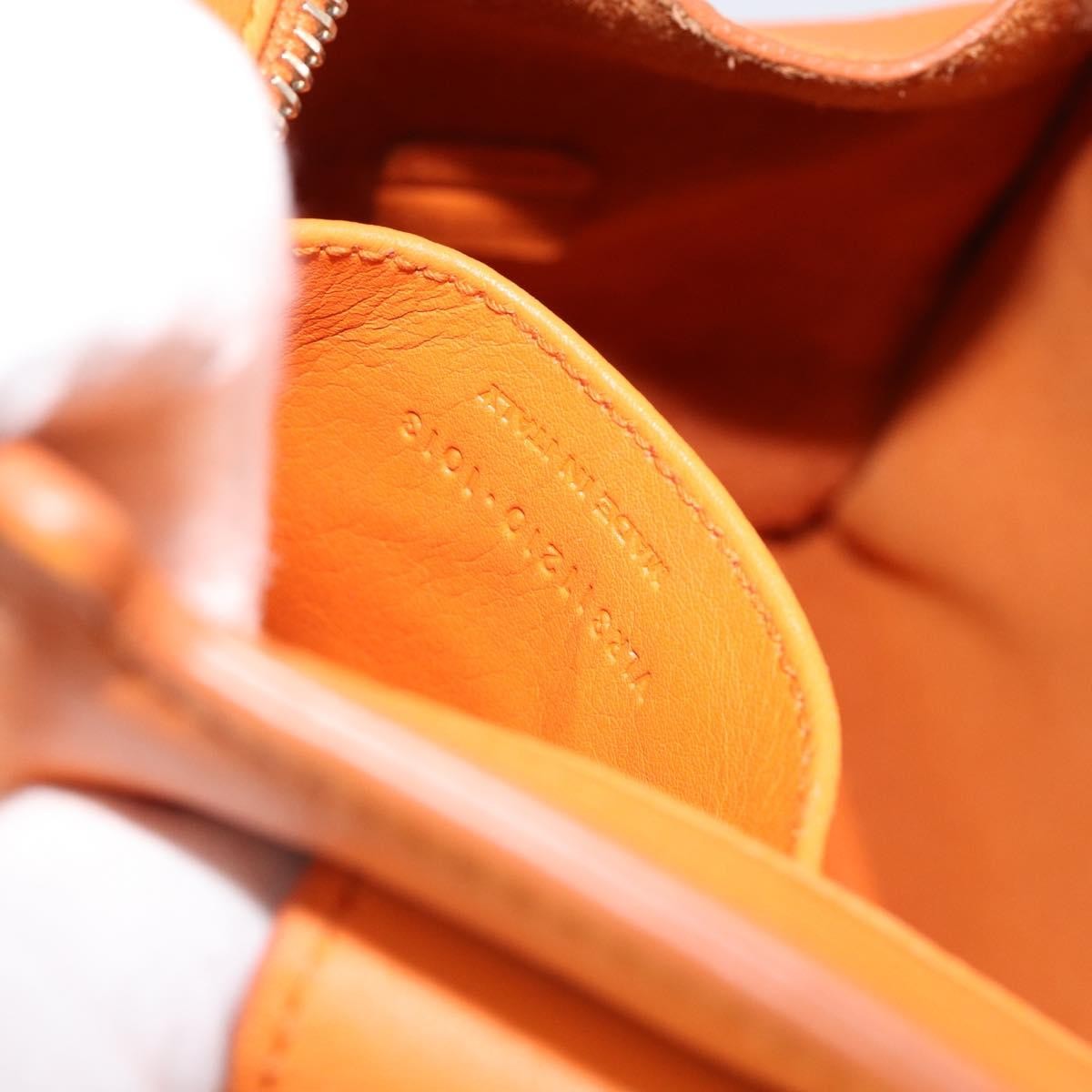 Saint Laurent Classic Y Cabas Leather Orange Leather Tote Bag Bag (Pre-Owned)
