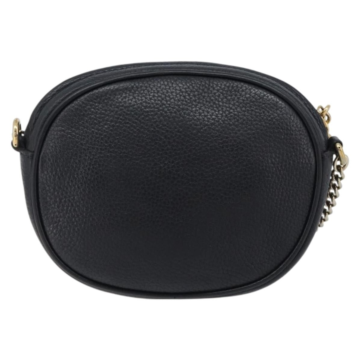 Gucci Soho Chain Leather Black Leather Handbag (Pre-Owned)