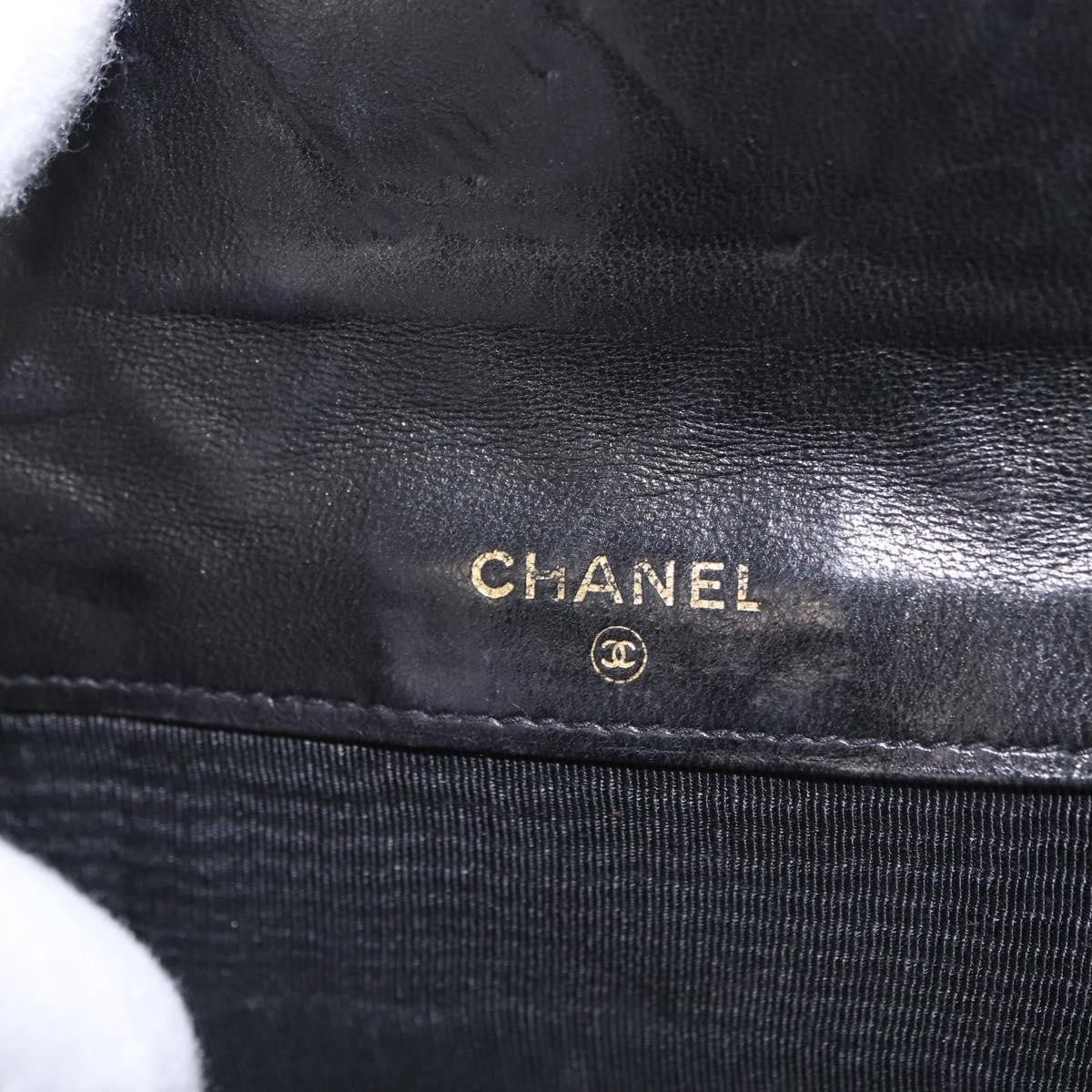 Chanel Cc Compact Quilted Caviar Black Leather Wallets Accessory (Pre-Owned)